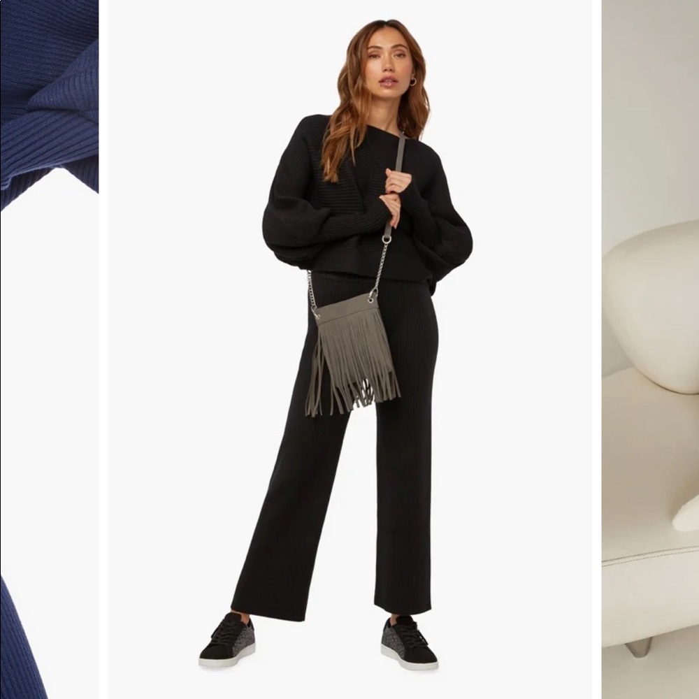 JustFab-Ankle Length Ribbed Pants - Picture 13 of 15
